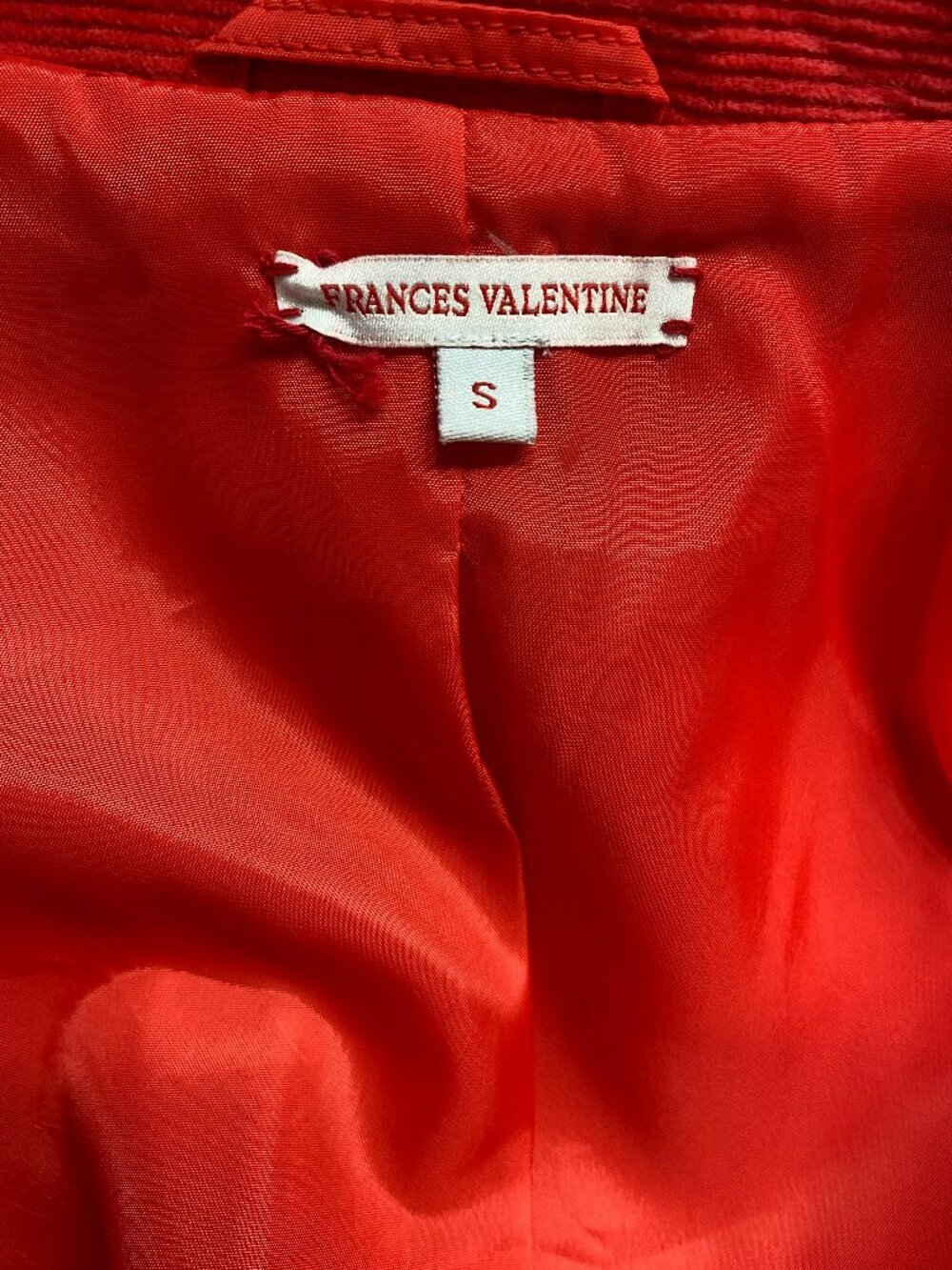 Frances Valentine Corduroy Barn Jacket in Coral - Picture 9 of 12